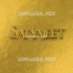 satyajeet in All Gold style - 3D name wallpaper