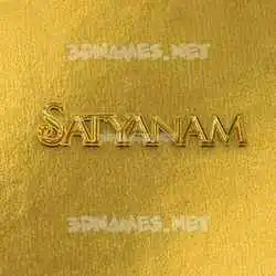 satyanam in All Gold style - 3D name wallpaper