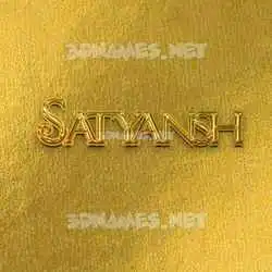 satyansh in All Gold style - 3D name wallpaper