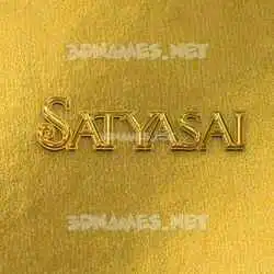 satyasai in All Gold style - 3D name wallpaper