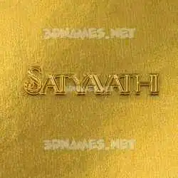 satyavathi in All Gold style - 3D name wallpaper