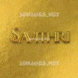 savithri in All Gold style - 3D name wallpaper