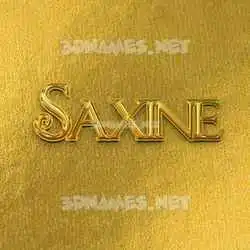 saxine in All Gold style - 3D name wallpaper