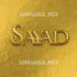 sayad in All Gold style - 3D name wallpaper