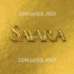 sayara in All Gold style - 3D name wallpaper