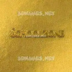schoolzone in All Gold style - 3D name wallpaper
