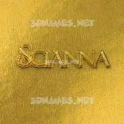 scianna in All Gold style - 3D name wallpaper