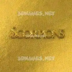 scorpions in All Gold style - 3D name wallpaper
