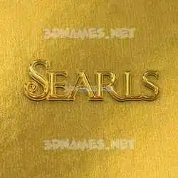 searls in All Gold style - 3D name wallpaper