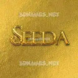 seeda in All Gold style - 3D name wallpaper