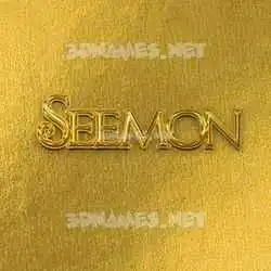 seemon in All Gold style - 3D name wallpaper