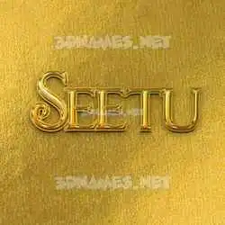 seetu in All Gold style - 3D name wallpaper