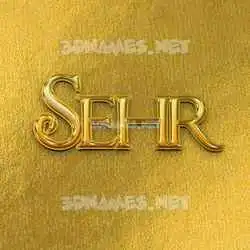 sehr in All Gold style - 3D name wallpaper