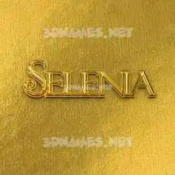 selenia in All Gold style - 3D name wallpaper