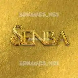 senba in All Gold style - 3D name wallpaper