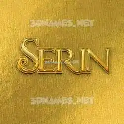 serin in All Gold style - 3D name wallpaper