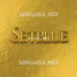 setblue in All Gold style - 3D name wallpaper