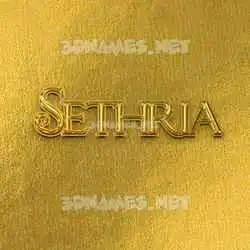 sethria in All Gold style - 3D name wallpaper
