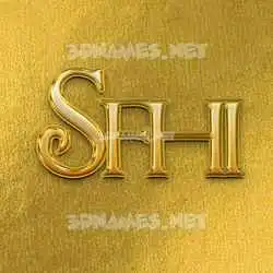 sfhi in All Gold style - 3D name wallpaper