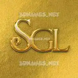 sgl in All Gold style - 3D name wallpaper