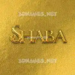shaba in All Gold style - 3D name wallpaper