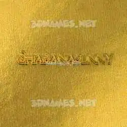 shabanasunny in All Gold style - 3D name wallpaper