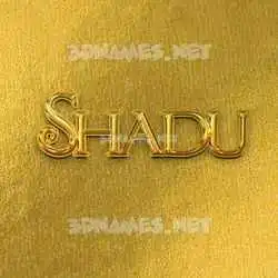shadu in All Gold style - 3D name wallpaper