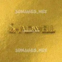shadwell in All Gold style - 3D name wallpaper