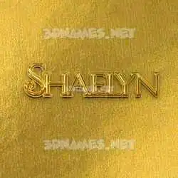 shaelyn in All Gold style - 3D name wallpaper
