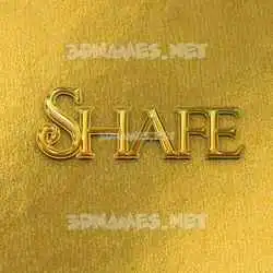 shafe in All Gold style - 3D name wallpaper