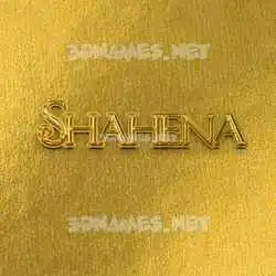 shahena in All Gold style - 3D name wallpaper