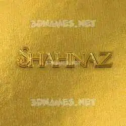 shahinaz in All Gold style - 3D name wallpaper