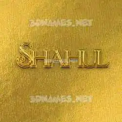 shahul in All Gold style - 3D name wallpaper