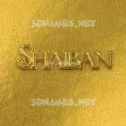 shaiban in All Gold style - 3D name wallpaper