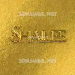 shailee in All Gold style - 3D name wallpaper