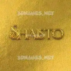 shaisto in All Gold style - 3D name wallpaper