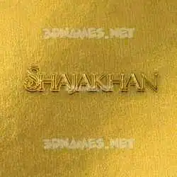 shajakhan in All Gold style - 3D name wallpaper