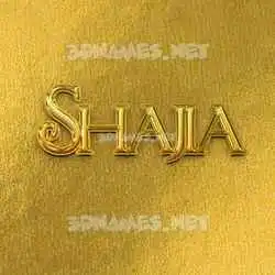 shajia in All Gold style - 3D name wallpaper