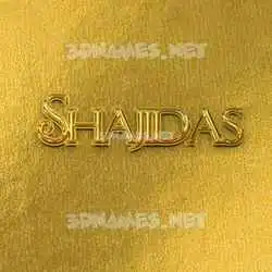 shajidas in All Gold style - 3D name wallpaper