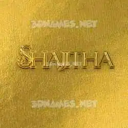shajitha in All Gold style - 3D name wallpaper