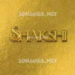 shakshi in All Gold style - 3D name wallpaper