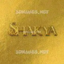 shakya in All Gold style - 3D name wallpaper