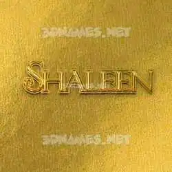 shaleen in All Gold style - 3D name wallpaper