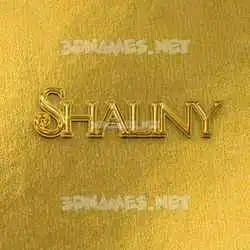 shaliny in All Gold style - 3D name wallpaper