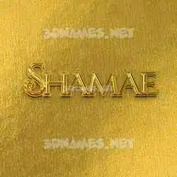 shamae in All Gold style - 3D name wallpaper