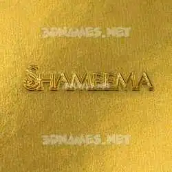 shameema in All Gold style - 3D name wallpaper