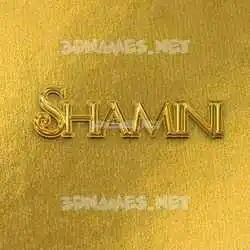 shamini in All Gold style - 3D name wallpaper