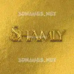 shamly in All Gold style - 3D name wallpaper