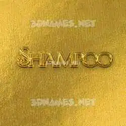 shampoo in All Gold style - 3D name wallpaper