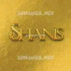 shanis in All Gold style - 3D name wallpaper